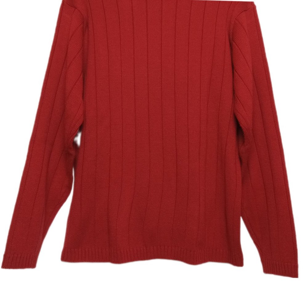 Vintage Y2K Arizona Men's Sweater Red Striped Size Medium - Picture 6 of 9